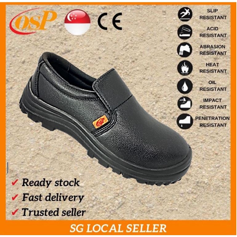 Safety Shoe 869B Steel Toe Cap and Midsole with approved Singapore