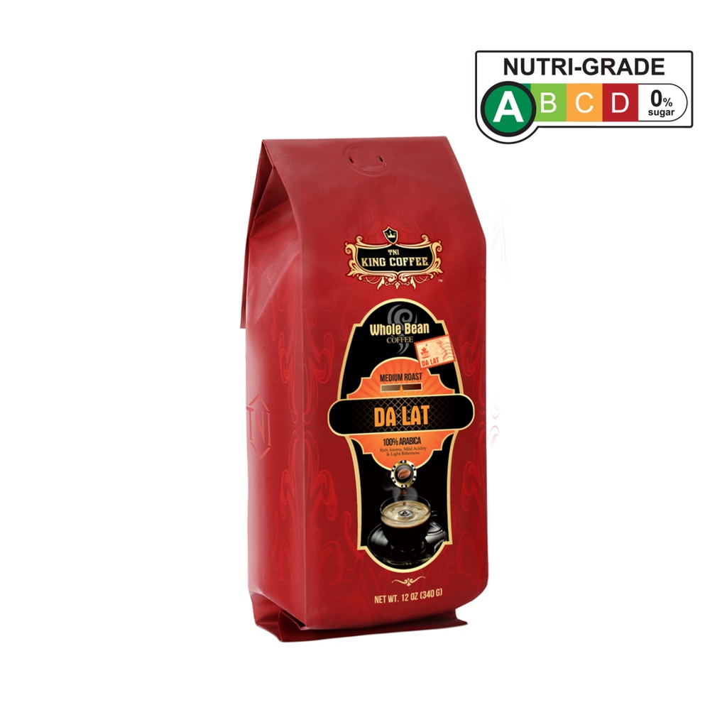 KING COFFEE Whole Bean DA LAT 340g Vietnamese Coffee (Expire 202403