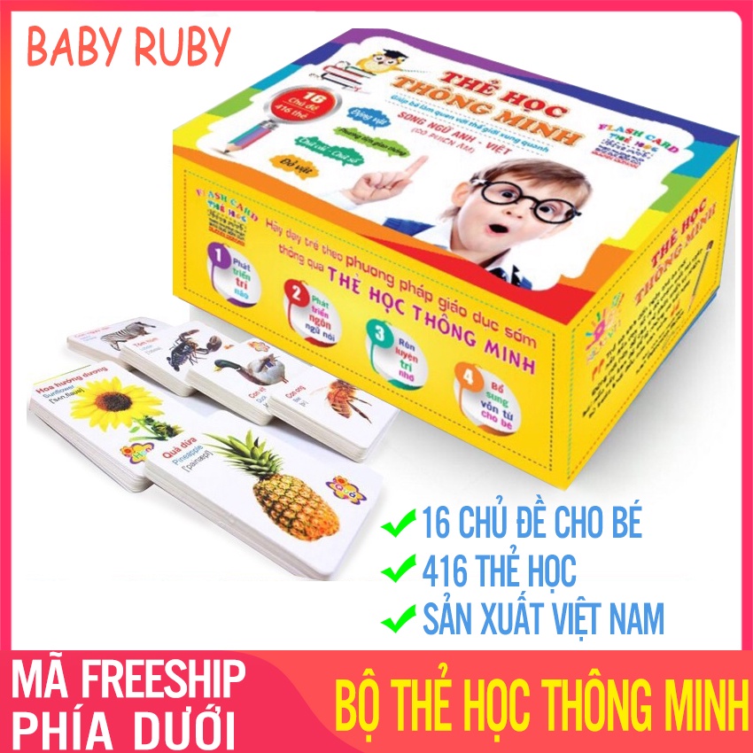 Smart Learning Cards for Children - Set of 416 English - Vietnamese ...