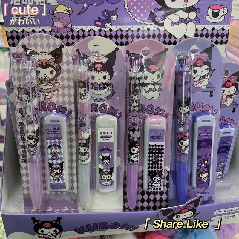 Sanrio Mechanical Pencils Kawaii Student Stationery Cute Anime Kuromi