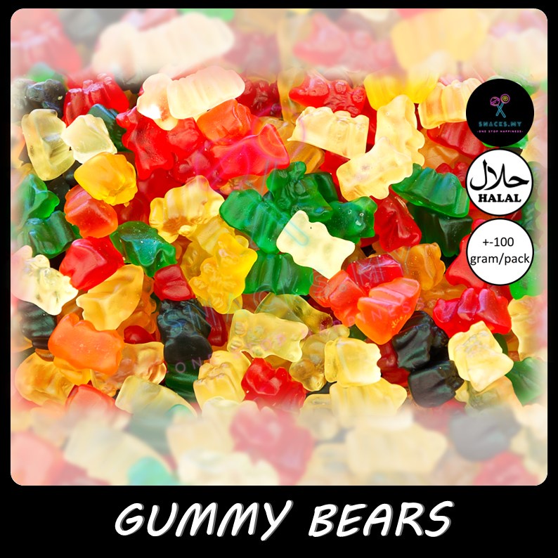 【HALAL Bebeto & Haribo Gummy Blue Shark Granular Berries Sour Bears ...