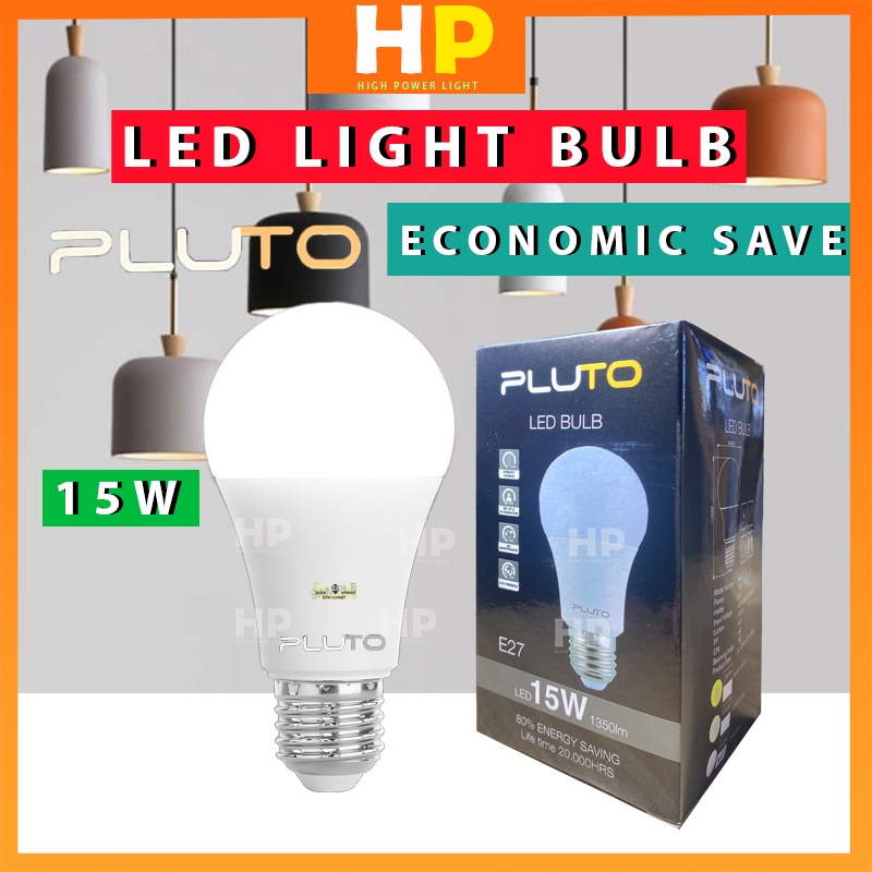 [SIRIM] Pluto LED Light Bulb E27 15W High Quality Light Bulb Save