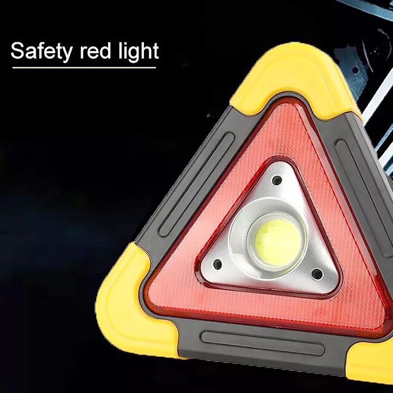 Rechargeable Triangle Warning Sign Solar LED Light Vehicle Breakdown ...