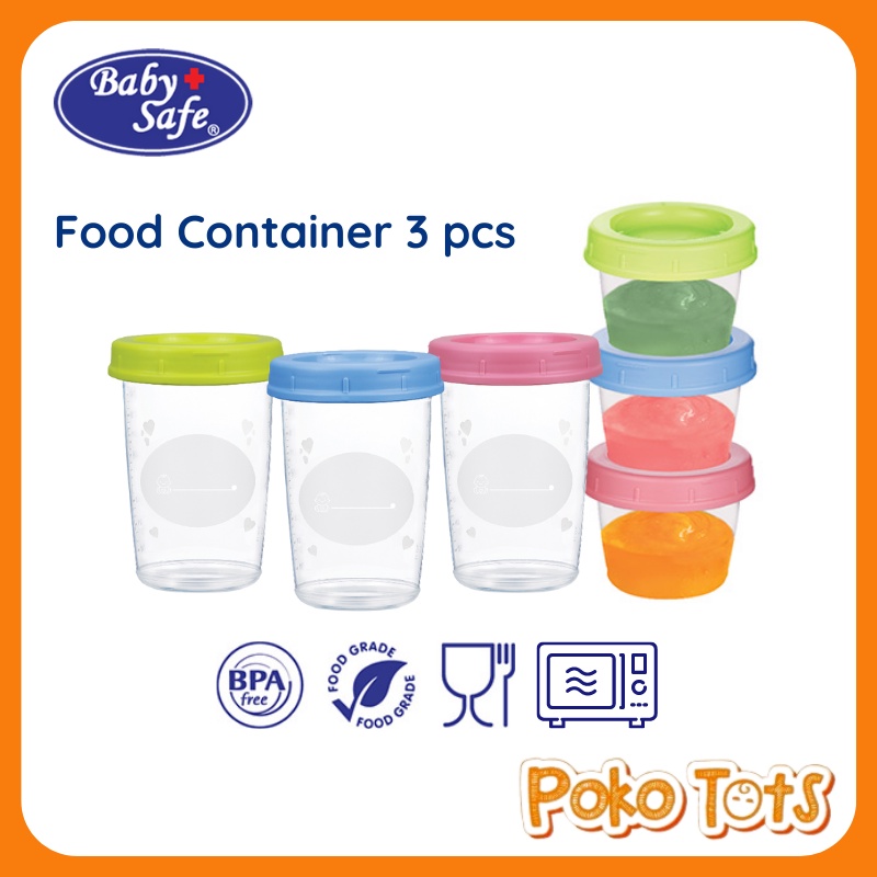 Baby Safe Food Containers Contains 3pcs Baby Food Containers Baby Food