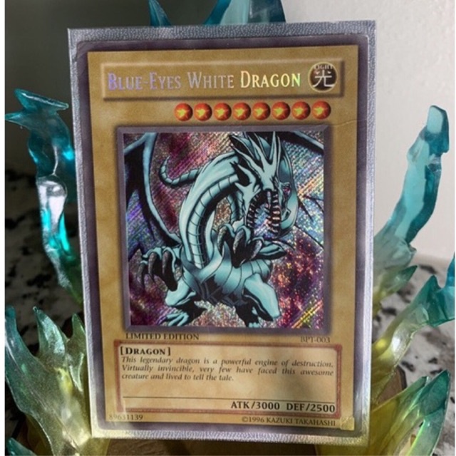 Yugioh BlueEyes White Dragon Card BPT003 Secret Rare (free plastic cover) Shopee Singapore