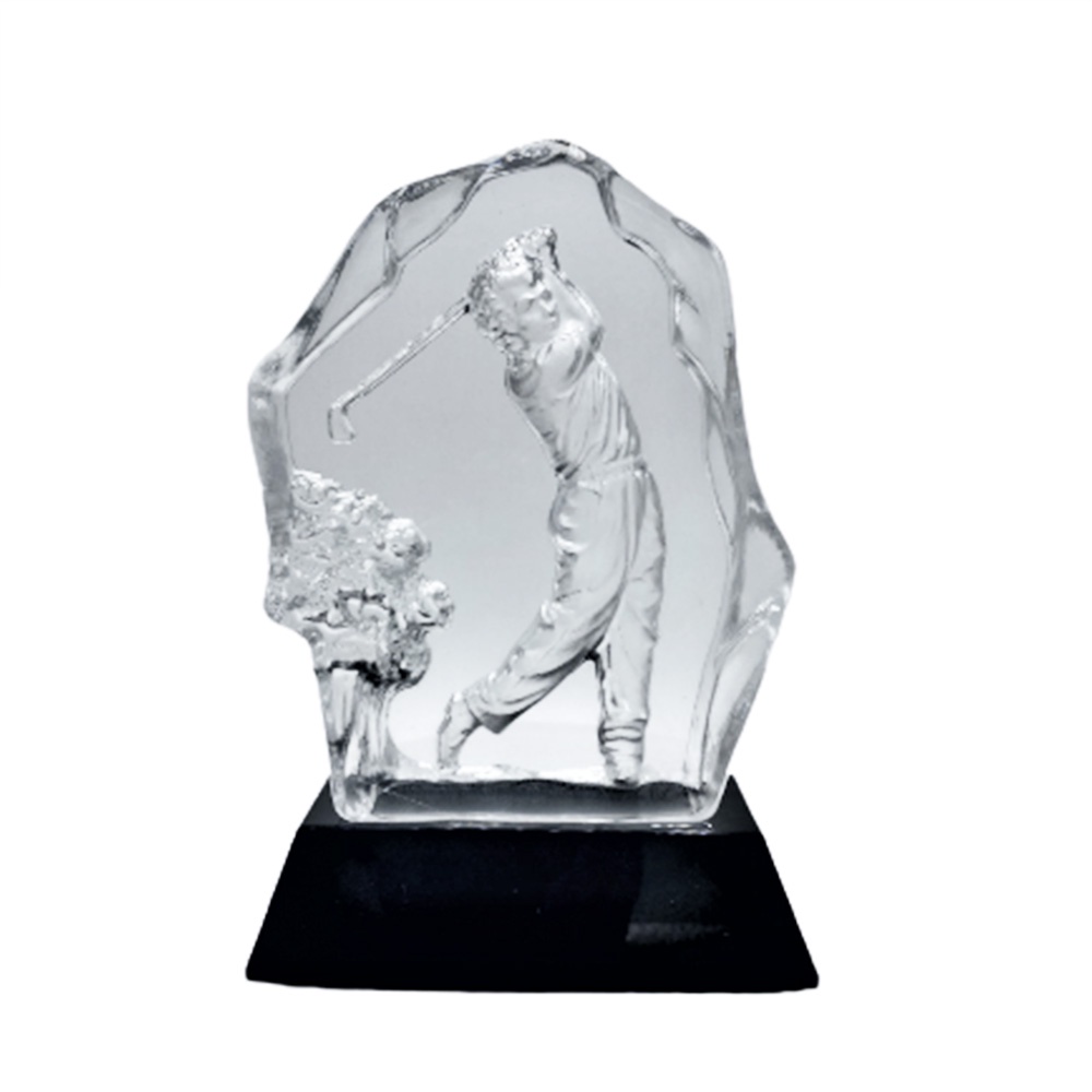 Crystal Plaque Golf KDL56 Custom / Personalised Crystal Glass