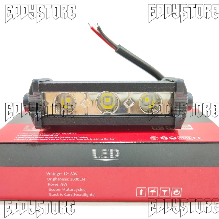 PUTIH CAHAYA MATA Mini LED CWL BAR 3eyes Shooting Light White Light