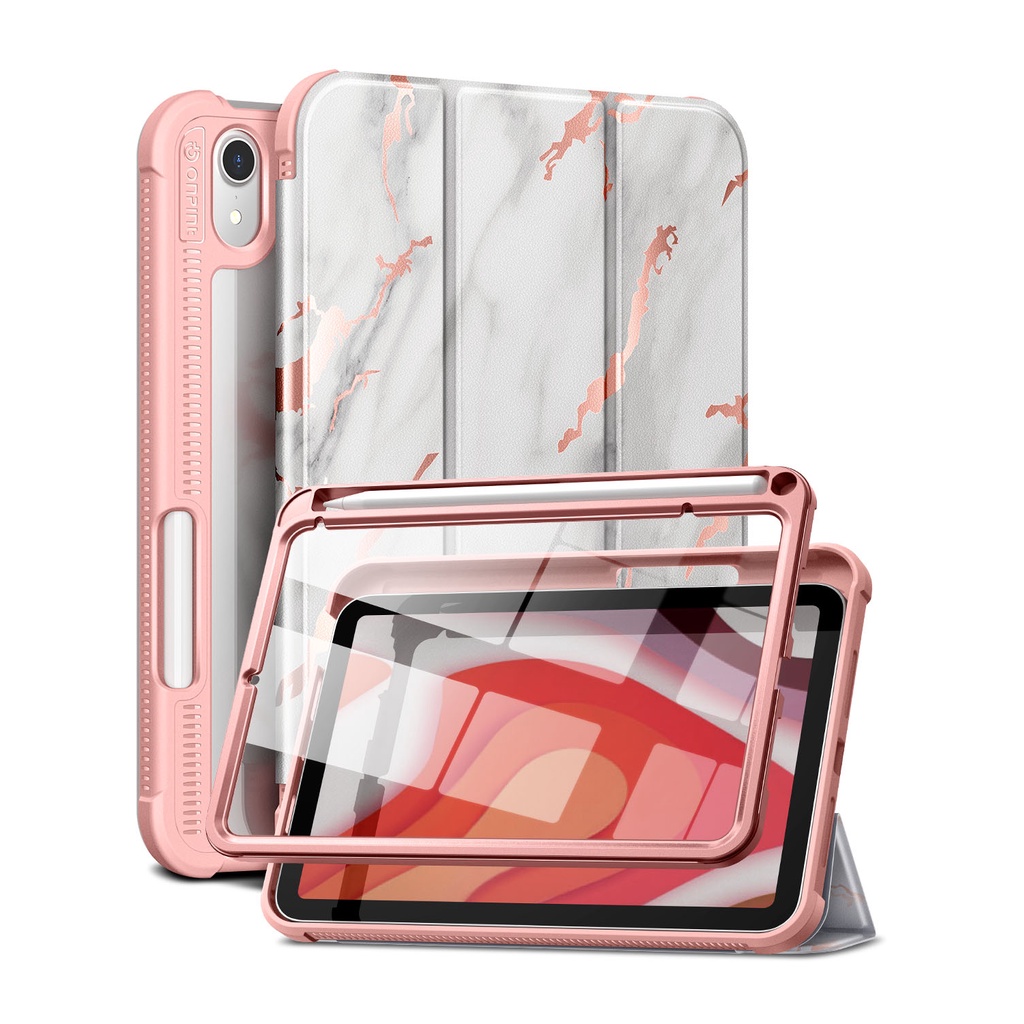 Onpint-4 Colors 360° Full Protective Case for iPad Mini6 With Built-in ...