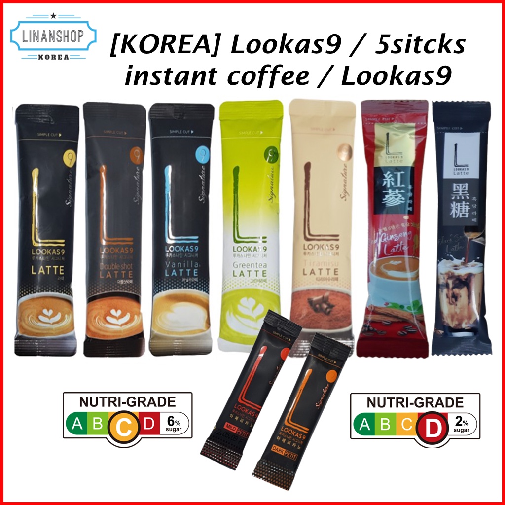 [KOREA] Lookas 9 5 sitcks /Maxim Kanu instant stick coffee /Latte ...