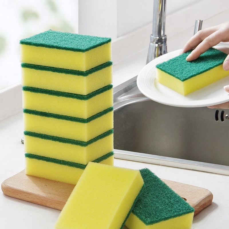 High-density Sponge Dishwashing Sponge Wipe Kitchen Cleaning Power ...
