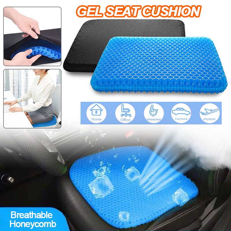 Comfortable Gel Seat Cooling Cushion Double Faced Breathable NonSlip Cover Easy To