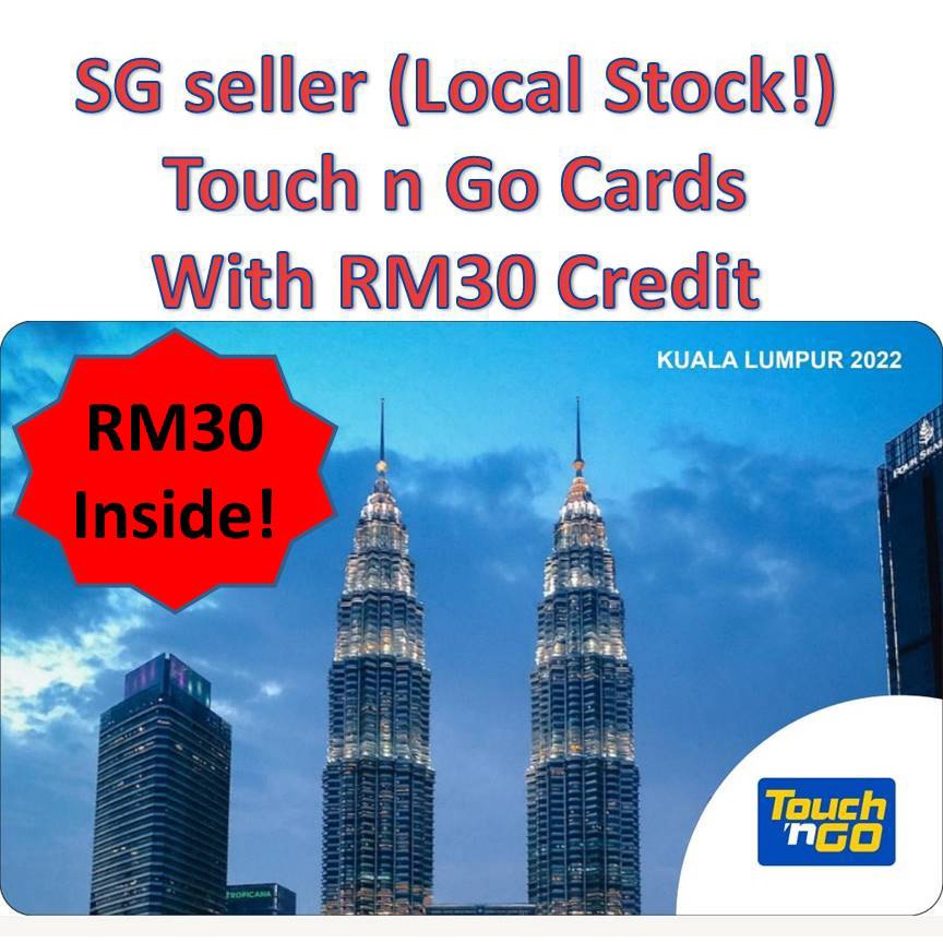 Malaysia Touch n Go Card With RM30 Credit / TnG / Touch and Go / JB ...