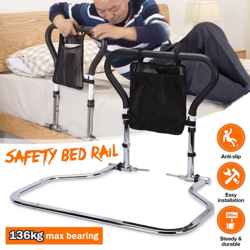 bed railings for elderly Bed Assist Rail Handle and Hand Grab Bar