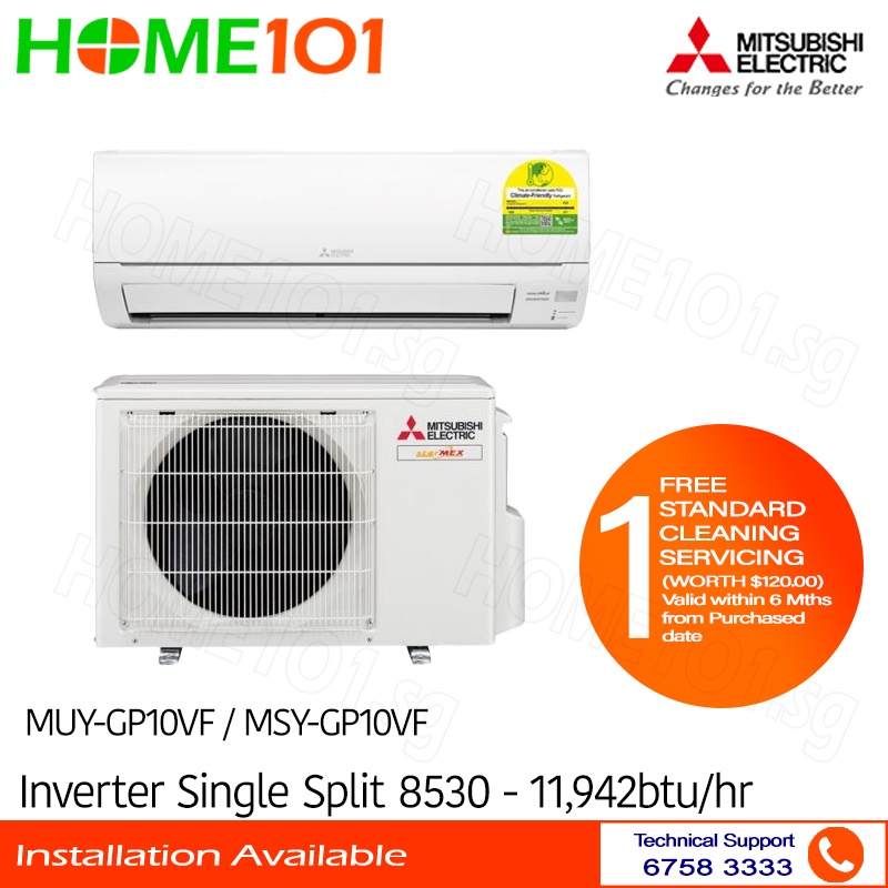 (PREORDER) Mitsubishi Inverter Single Split AirCon 10000BTU MUY/MSY