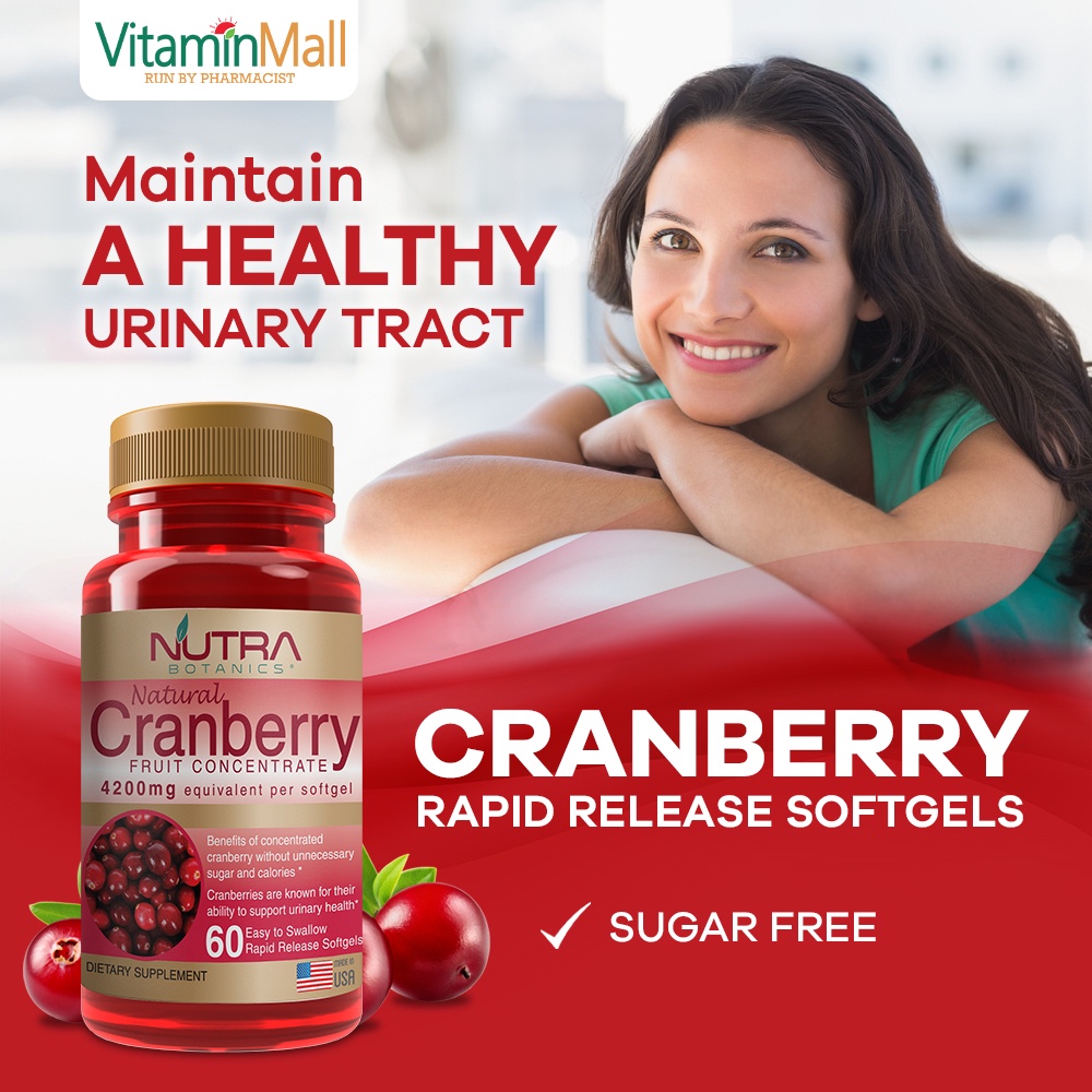Nutra Botanics Cranberry Extract Rapid Release SOFTGEL Cleanse