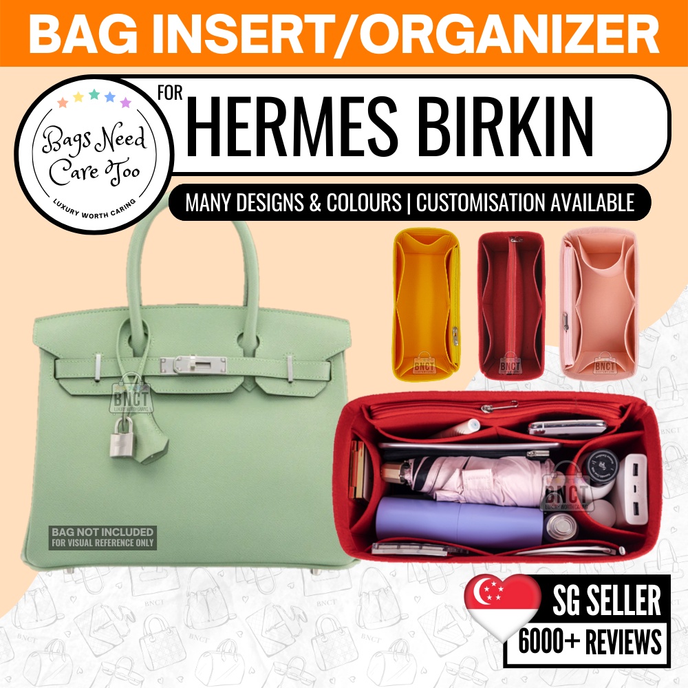 Hermes Birkin 25 30 35 40 Bag Insert Organizer Felt Bag In Bag Customized Organiser Many Designs Colours