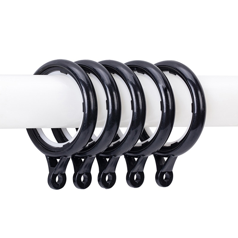 WCIC 30/42mm Plastic Curtain Rings Rod Clip Hanging Hooks Curtain