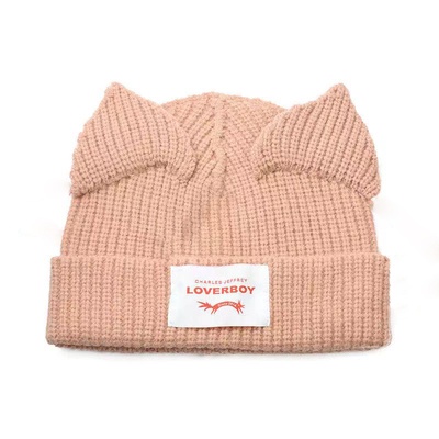 Blackpink Jennie Lisa Fashion Cat Ear Wool Warms Beanies Cute
