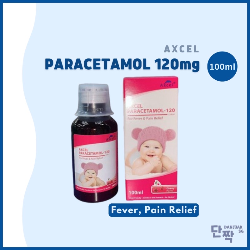 Axcel Paracetamol for Infants and Children 100ml (120mg/5ml) Cherry
