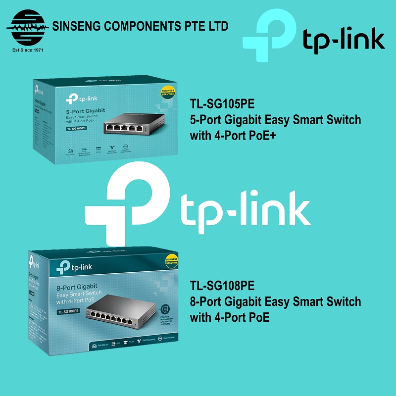 TP-Link : 8-PORT-GIGABIT EASYSMART SWITCH 8 RJ45 4 POE PORT