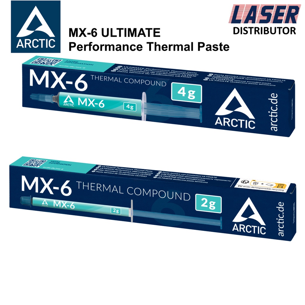 ARCTIC MX-6 2g, 4g, 8g, ULTIMATE Performance Thermal Paste
