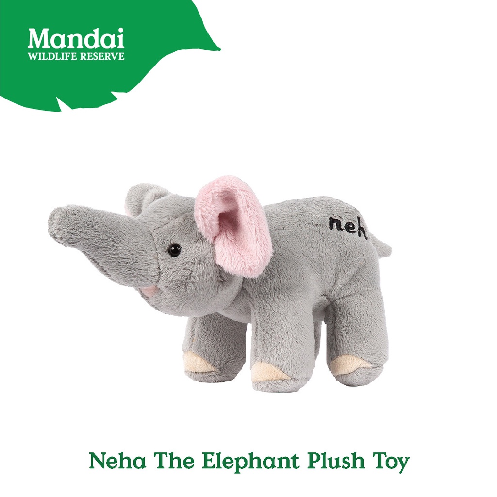Elephant Giraffe Zebra Hippo Rhino Jungle Beanie Plush Toy MANDAI