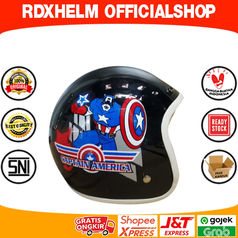 HELM ANAK / HELM BOGO / ANT MINI POSH JUNIOR BLACK - Gambar 3
