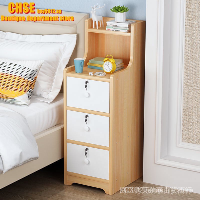 Simple Locker Bedroom Wooden Bedside Table Living Room Side