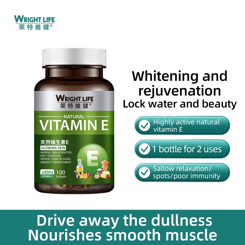 WRIGHT LIFE Vitamin E 200IU Vitamine E Capsule for Face Skin AntiAging
