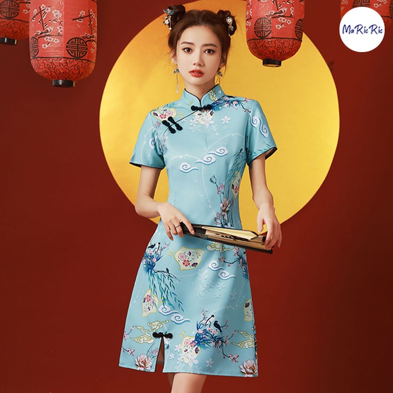 [SG InStock] 2024 Newest A Line Modern Style CheongSam. Qipao★CNY★Traditional★Dress★Elegant★Fast