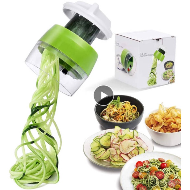 Portable Spiralizer Vegetable Slicer Handheld Spiralizer Peeler Stainless  Steel Spiral Slicer for Potatoes Zucchini Spaghetti