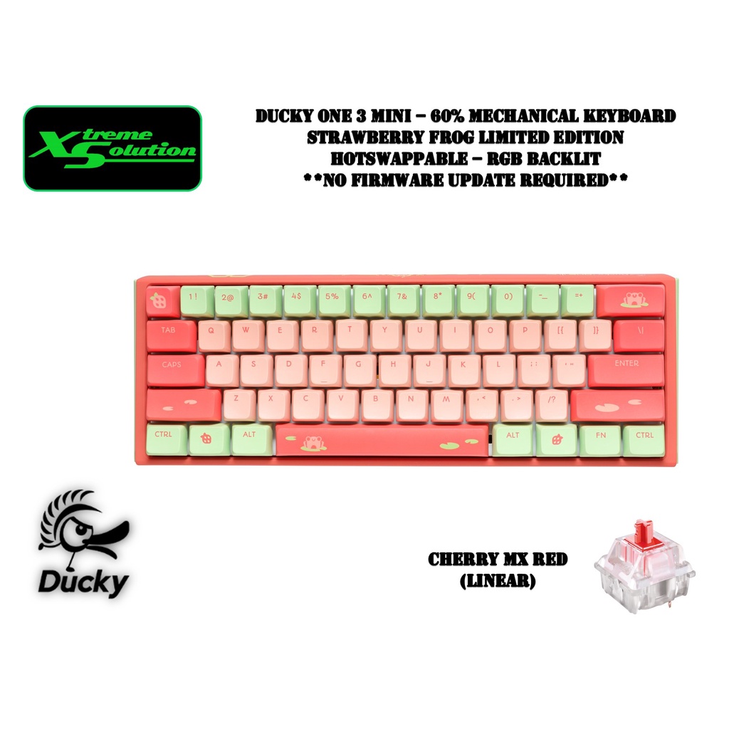 Ducky One 3 Mini Strawberry Frog Limited Edition 60 RGB Mechanical