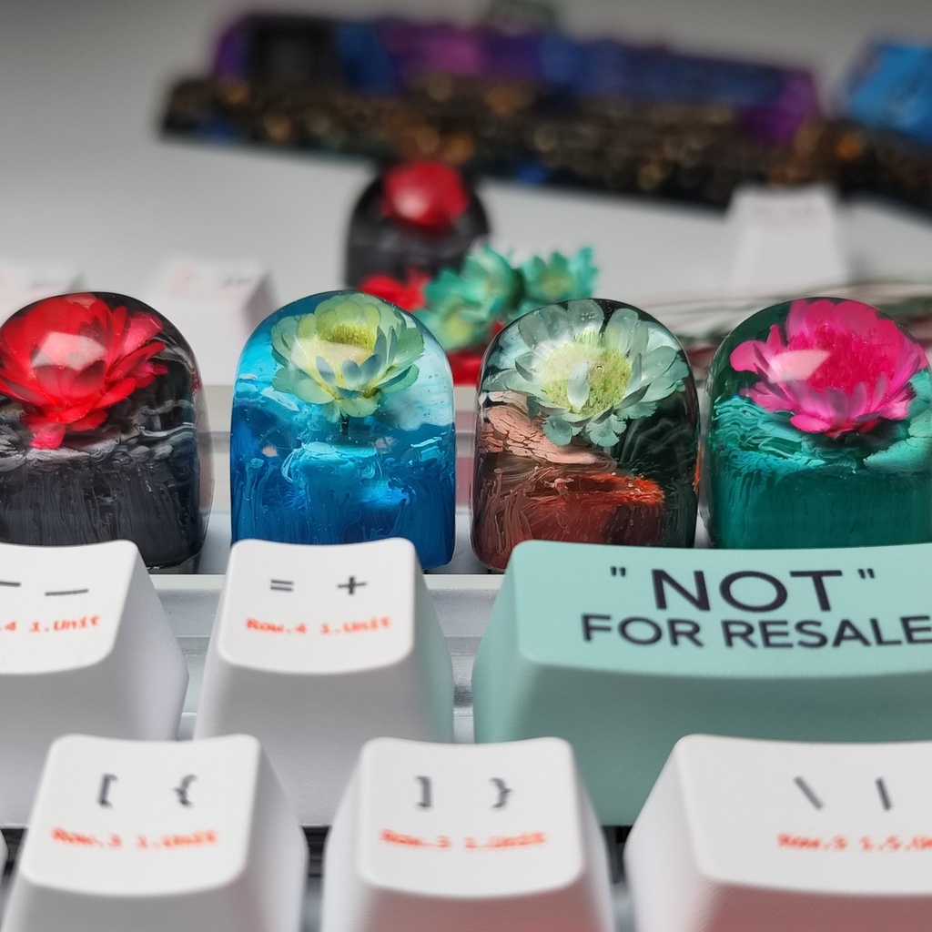 Resin Keycap Cherry Personality Keycap Eternal Flower Keycap Keycap