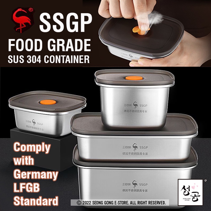 SS304 Food storage Container Stainless Steel Container seonggong Shopee Singapore
