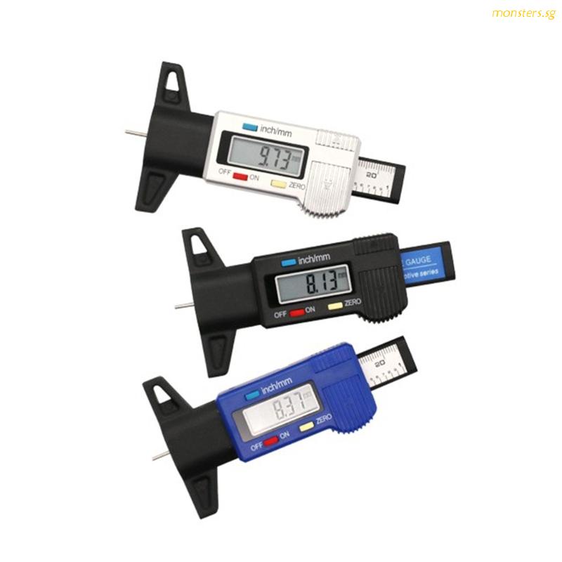 Mm Lcd Display Tire Thread Measuring Gauge Digital Tire Depth Gauge Tire Tread Test Shopee