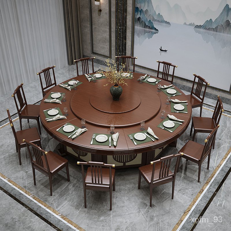 SG Local spot Hotel Electric Dining Tables and Chairs Set Solid Wood