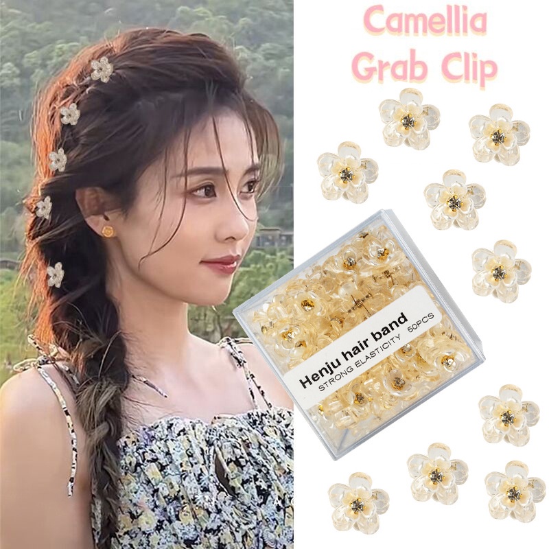 Rhinestone Flower Small Hair Clip Forehead Side Bangs Small Grasp Clip