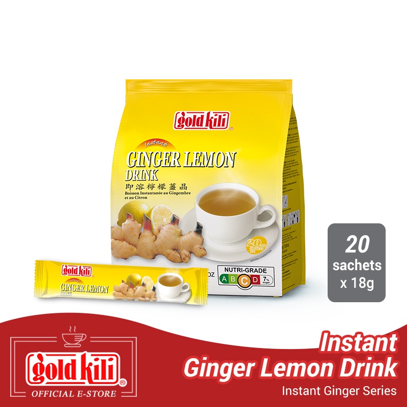 Gold Kili Instant Ginger Lemon Tea Drink (20 Sachets x 18g) | Shopee ...