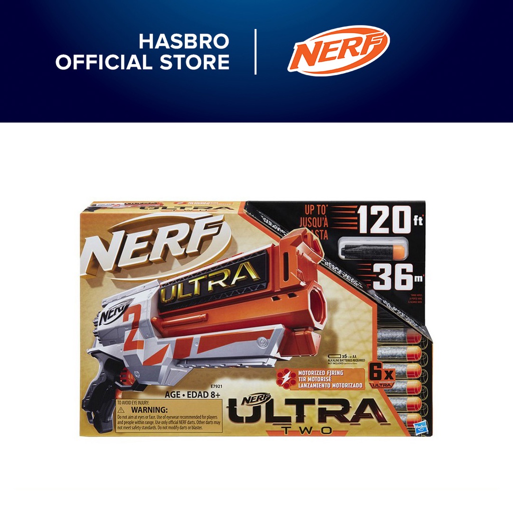 Nerf Ultra Two Motorized BlasterFastBack Reloading Includes 6 Nerf Ultra Darts Compatible