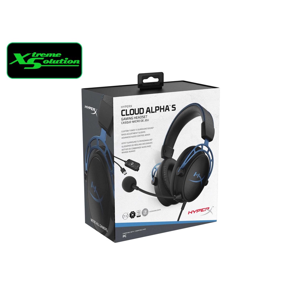  HyperX Cloud Alpha S - PC Gaming Headset, 7.1 Surround