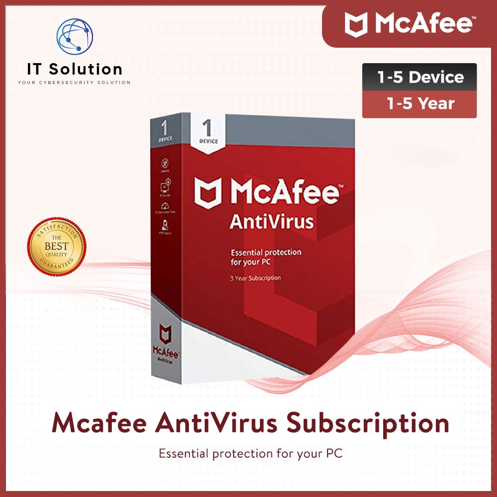 Genuine McAfee Antivirus -- Latest Version | Shopee Singapore