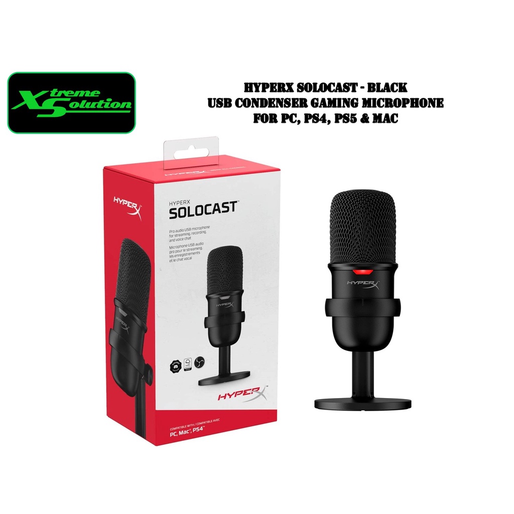 HyperX SoloCast - USB Condenser Gaming Microphone for PC / PS4 / PS5 & MAC