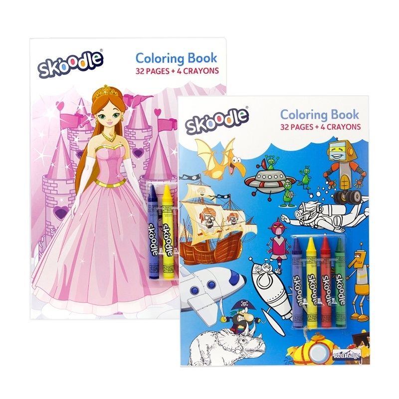 Skoodle Children Coloring Book with Markers or Crayons 32 Pages