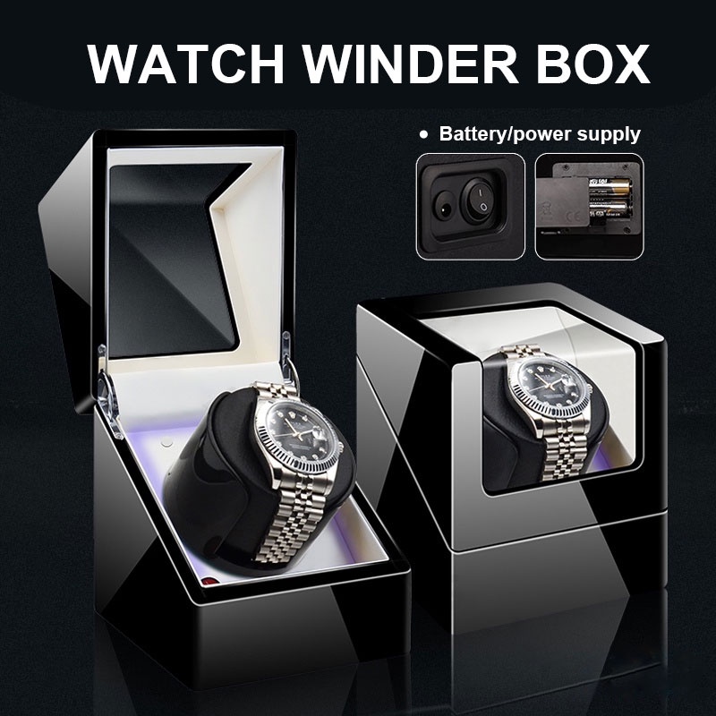 [SG STOCK] Mini Dual Position Watch Winder Box Automatic Winding Luxury