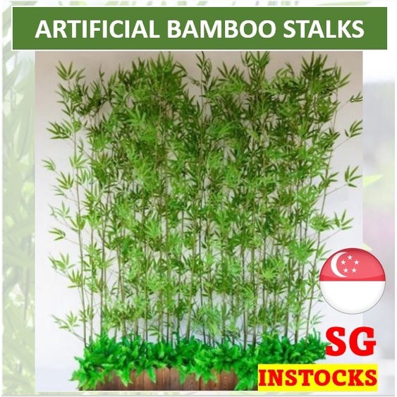 [SG Seller] Artificial Bamboo Stalks Fake Tall Bamboo Divider Privacy