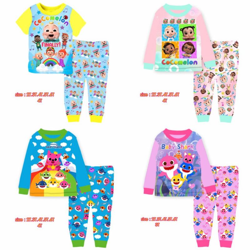 Baby shark girls pyjamas hot sale