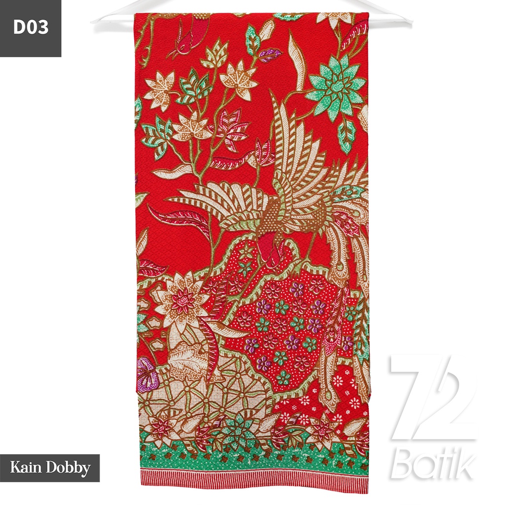 HITAM Premium Dobby BATIK Fabric With Cendrawasih Bird Motif In Black ...
