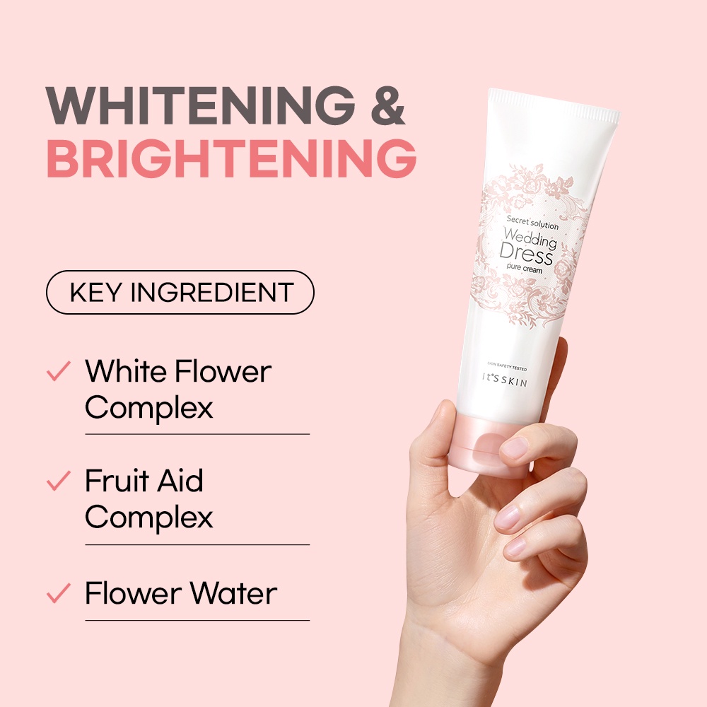 It'S SKIN] Secret Solution Wedding Dress Pure Whitening Tone Up Cream 100ml  | Shopee Singapore