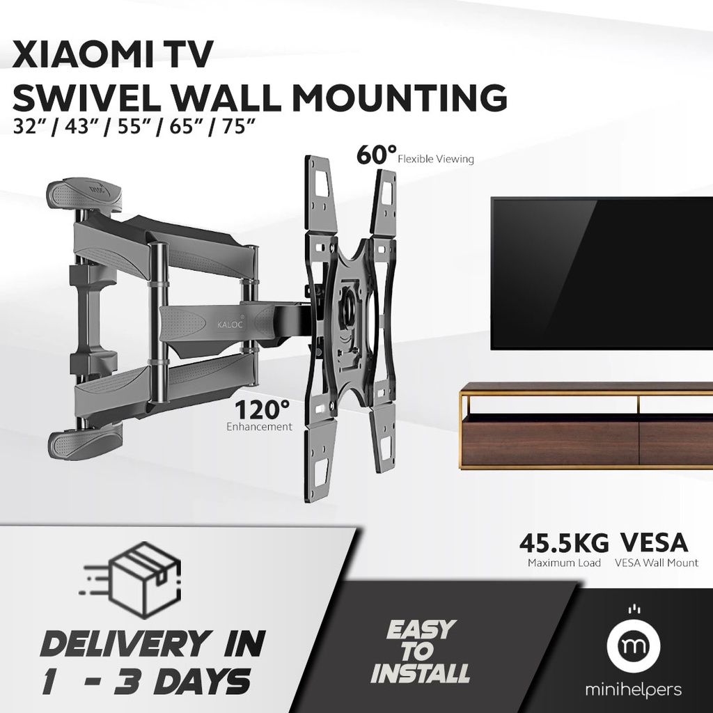 SOPORTE PARED MONITOR VERTICAL 32-43” VESA 400x300