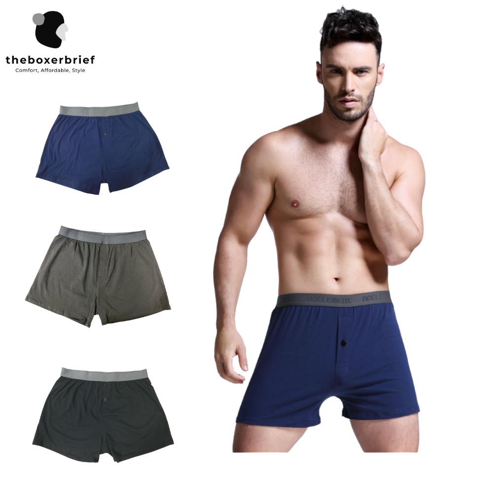 Men's Classic Cotton Boxer Shorts with Comfortable Waistband - Everyday ...